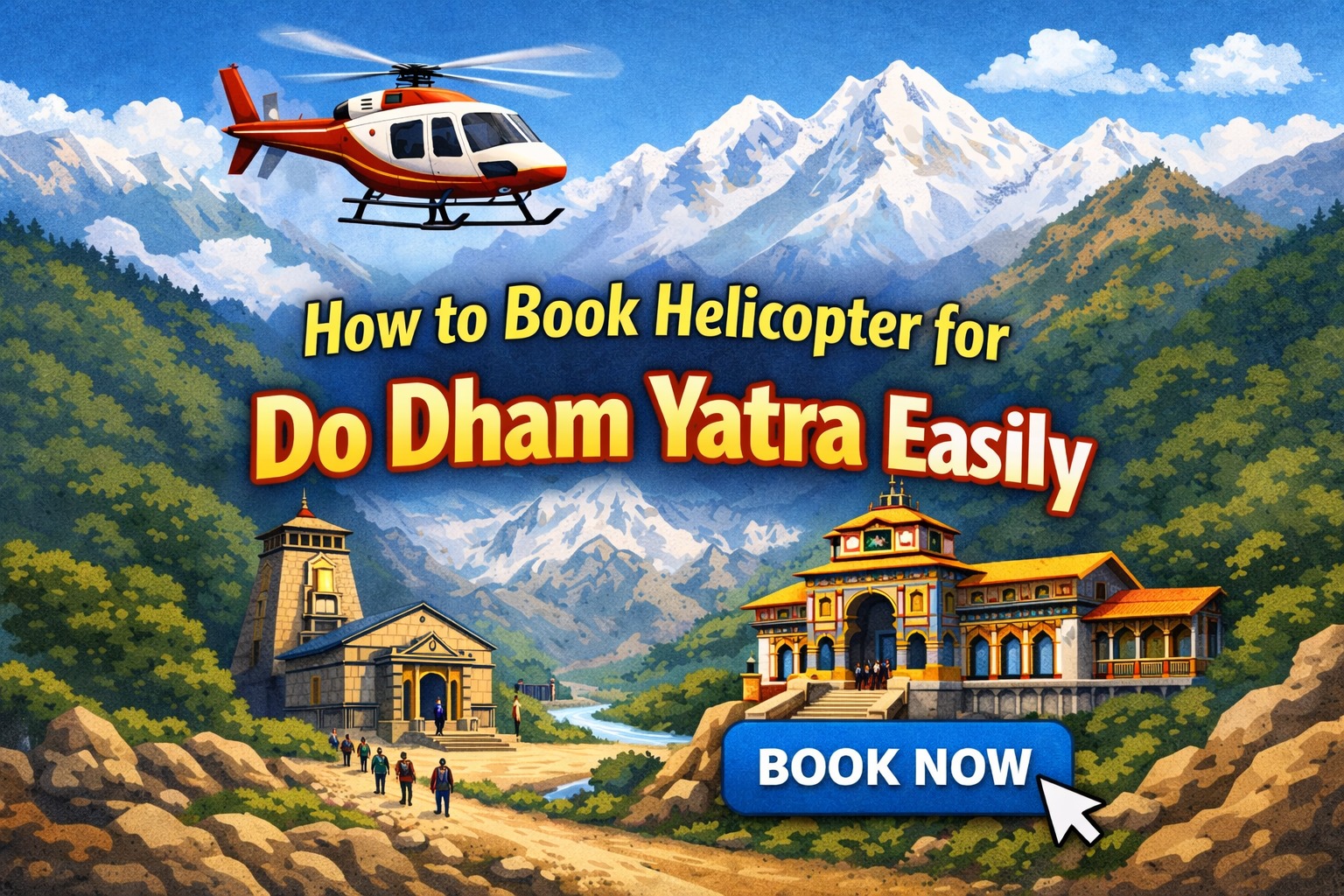 Helicopter for Do Dham Yatra