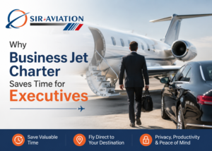 Business jet charter for executives