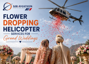 flower dropping helicopter service