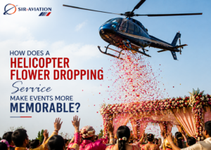 helicopter flower dropping service