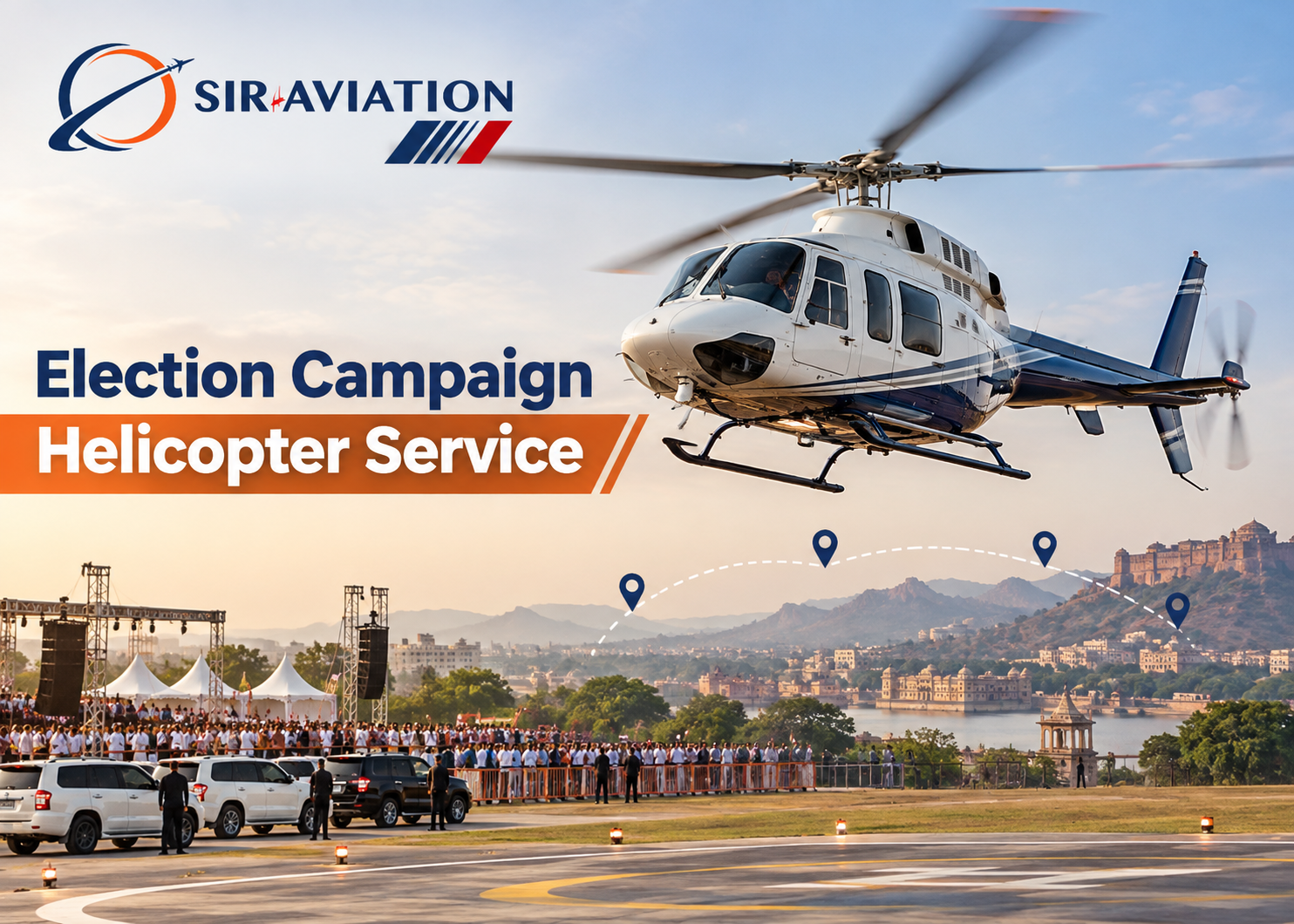 election campaign helicopter service